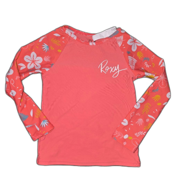 NWOT Roxy Coral Kids Swim Shirt Size 4 - Picture 3 of 3